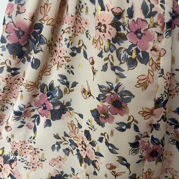 Pastel Flower dress with gold accents purchased from Francesca’s! - Picture 3 of 3